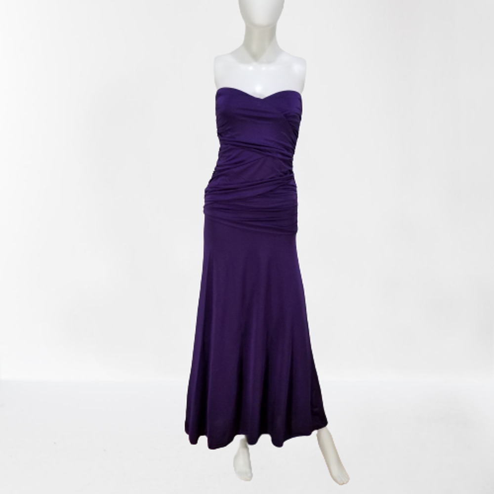 Women's Purple Super Sexy & Fit Bodycon Full Length Maxi Dress, Size Medium, New